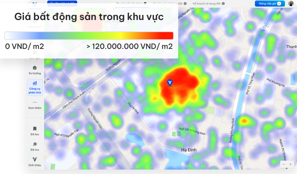Bản đồ giá bất động sản